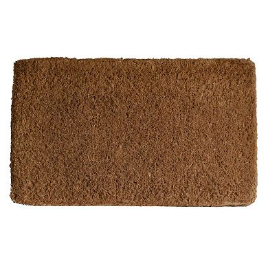 HomeRoots 16" X 27" Brown Coir Outdoor Door Mat