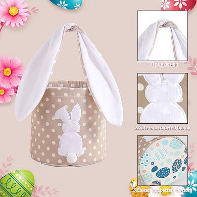 Easter Bunny Basket Gift Egg Hunt Canvas Tote