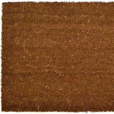 HomeRoots 24" X 36" Brown Coir Outdoor Door Mat