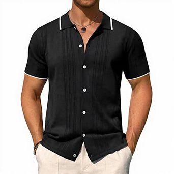 Men's Knit Polo Shirt for Summer