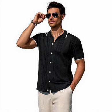 Men's Knit Polo Shirt for Summer