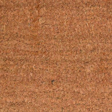 HomeRoots 18" X 30" Brown and Black Coir Scrollwork Outdoor Door Mat