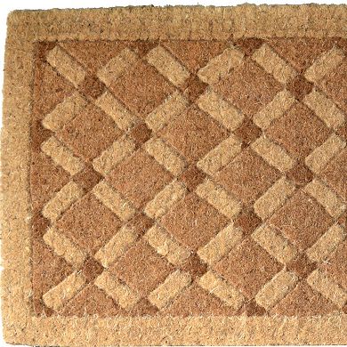 HomeRoots 24" X 48" Brown Coir Outdoor Door Mat