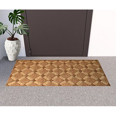 HomeRoots 24" X 48" Brown Coir Outdoor Door Mat
