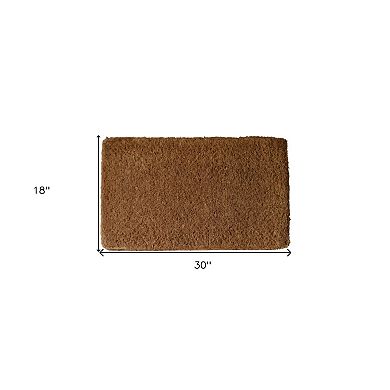HomeRoots 18" X 30" Brown Coir Outdoor Door Mat