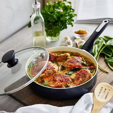 16-Piece Black Ceramic Cookware Set