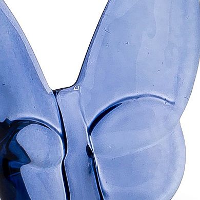 HomeRoots 3" Dark Blue Crystal Butterfly Figurine Tabletop Sculpture