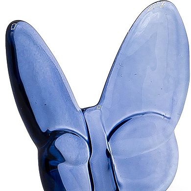 HomeRoots 3" Dark Blue Crystal Butterfly Figurine Tabletop Sculpture