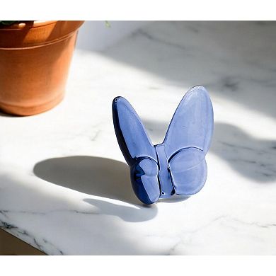 HomeRoots 3" Dark Blue Crystal Butterfly Figurine Tabletop Sculpture