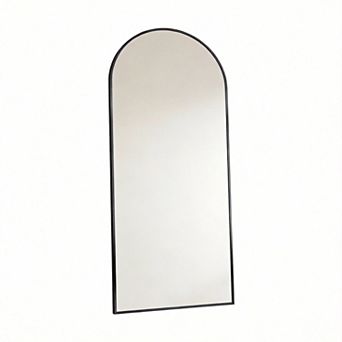 Arched Full Length Mirror Aluminum Frame Floor Leaning Wall Mount 71"L x 26"W