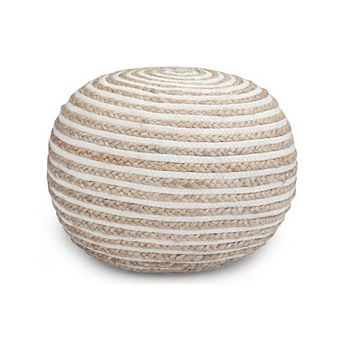 Natural Jute Boho Round Floor Pouf
