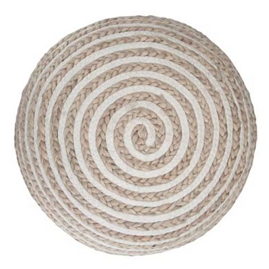 Natural Jute Boho Round Floor Pouf
