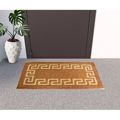 HomeRoots 24" X 39" Brown Coir Outdoor Door Mat