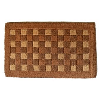 HomeRoots 18" X 30" Brown Coir Outdoor Door Mat
