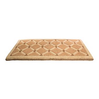 HomeRoots 18" X 47" Brown Coir Outdoor Door Mat