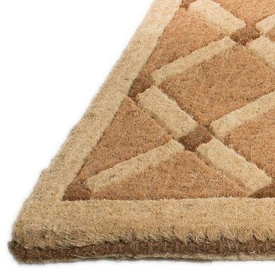 HomeRoots 18" X 47" Brown Coir Outdoor Door Mat