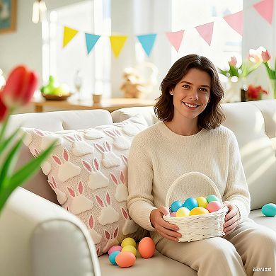 2 pcs Easter Rabbit Plush Cushion Cover Spring Home Decor Pillowcase 18x18