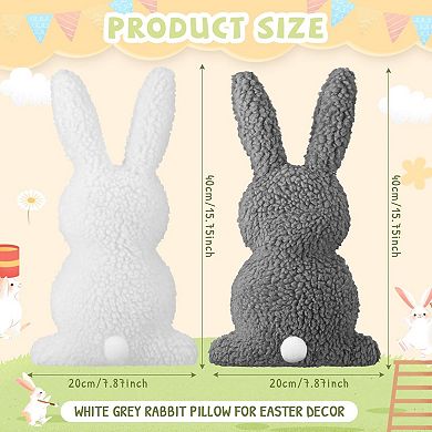 2pcs Easter Bunny Shaped Throw Pillows Sofa Bedroom Decor