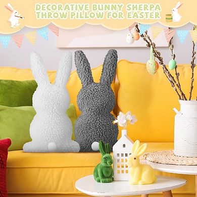 2pcs Easter Bunny Shaped Throw Pillows Sofa Bedroom Decor