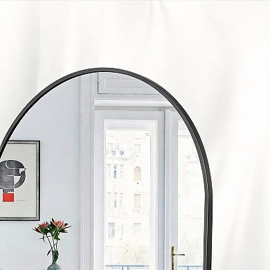 Arched Full Length Mirror Aluminum Frame Floor Leaning Wall Mounted 71"L x 30"W