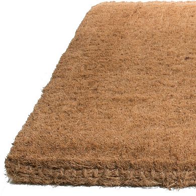 HomeRoots 24" X 36" Brown Coir Outdoor Door Mat
