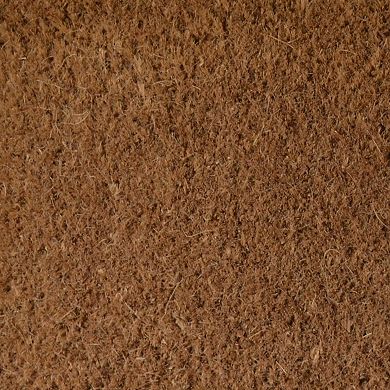 HomeRoots 14" X 24" Brown Coir Outdoor Door Mat
