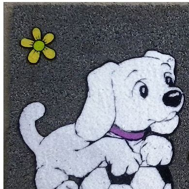 HomeRoots 18" X 30" White Coir Dog Home Outdoor Door Mat