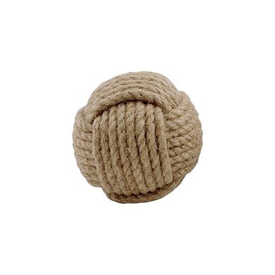 HomeRoots Set of Two Natural Jute Decorative Orb Tabletop Sculpture