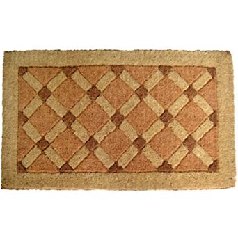 HomeRoots 18" X 30" Brown Coir Outdoor Door Mat