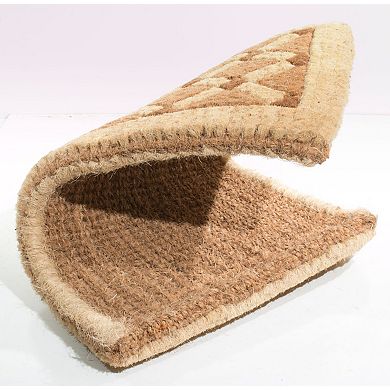 HomeRoots 18" X 30" Brown Coir Outdoor Door Mat
