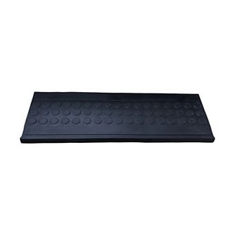HomeRoots 9" X 30" Black Rubber Outdoor Door Mat