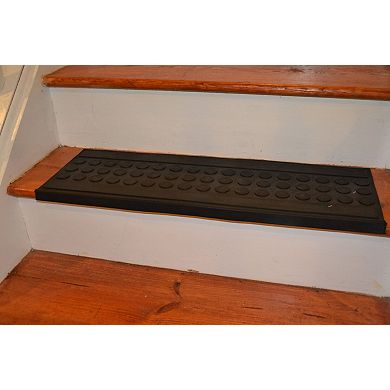 HomeRoots 9" X 30" Black Rubber Outdoor Door Mat