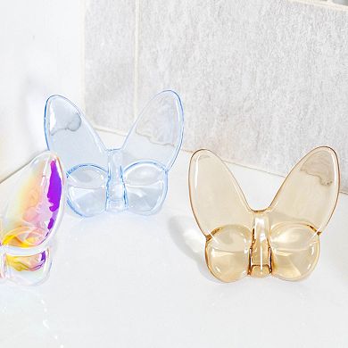 HomeRoots 3" Gold Crystal Butterfly Figurine Tabletop Sculpture