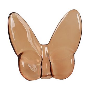 HomeRoots 3" Brown Crystal Butterfly Figurine Tabletop Sculpture