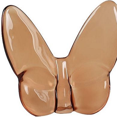 HomeRoots 3" Brown Crystal Butterfly Figurine Tabletop Sculpture