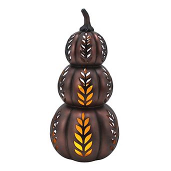 Celebrate Together™ Fall Stacked Metal Pumpkin LED Table Decor