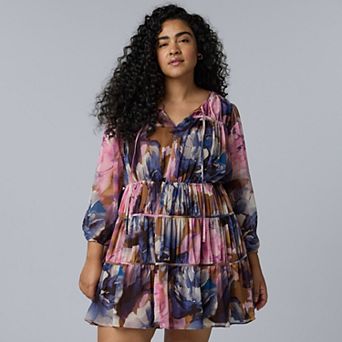 Women's Simply Vera Vera Wang Ruched Short Dress