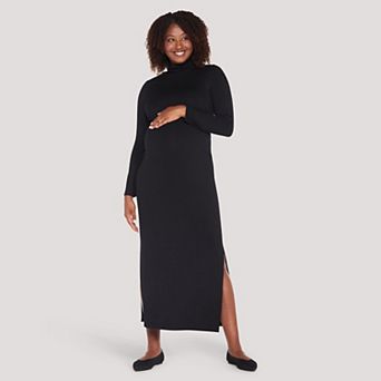 Maternity Motherhood® Long Sleeve Turtle Neck Maxi Dress
