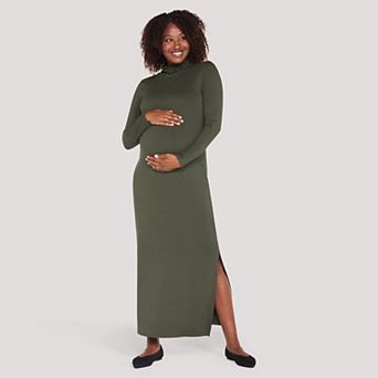 Maternity Motherhood® Long Sleeve Turtle Neck Maxi Dress