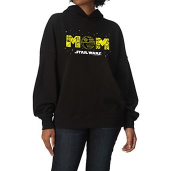 Women's Star Wars Mom Oversized Fleece Hoodie Sweatshirt