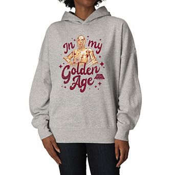 Women's Star Wars C-3PO Oversized Fleece Hoodie Sweatshirt