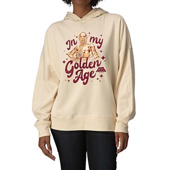 Women's Star Wars C-3PO Oversized Fleece Hoodie Sweatshirt