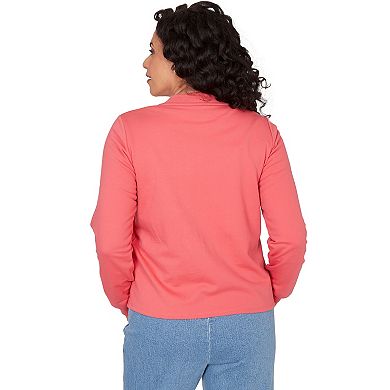 Petite Alfred Dunner Quilted Knit Ribbed Jacket