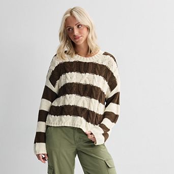 Juniors' SO® Chunky Crewneck Sweater