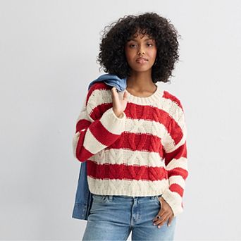 Juniors' SO® Chunky Crewneck Sweater