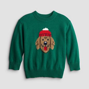 Baby & Toddler Boys Jumping Beans® Holiday Dog Crewneck Sweater
