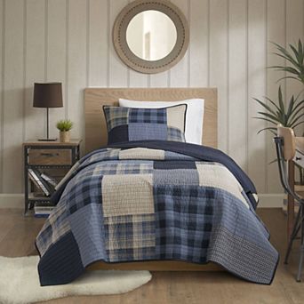Woolrich Winter Hills Plaid Cotton Quilt Set with Shams