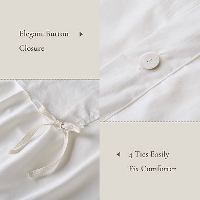 Harbor House Nile 3-Piece Cotton Sateen Duvet Cover Set with Shams