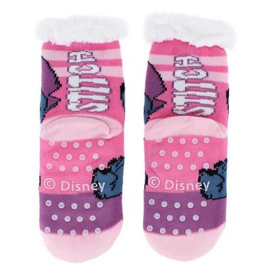 Textiel Trade Girl's Disney Lilo & Stitch Sherpa Lined Slipper Socks (1 Pair)
