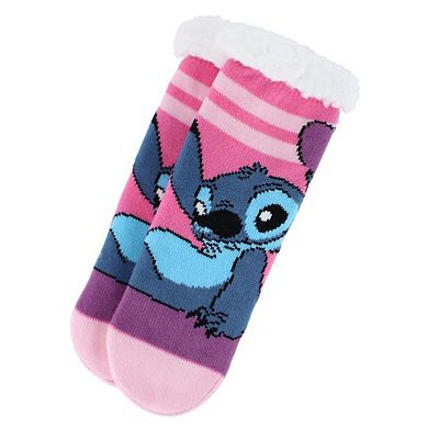 Textiel Trade Girl's Disney Lilo & Stitch Sherpa Lined Slipper Socks (1 Pair)